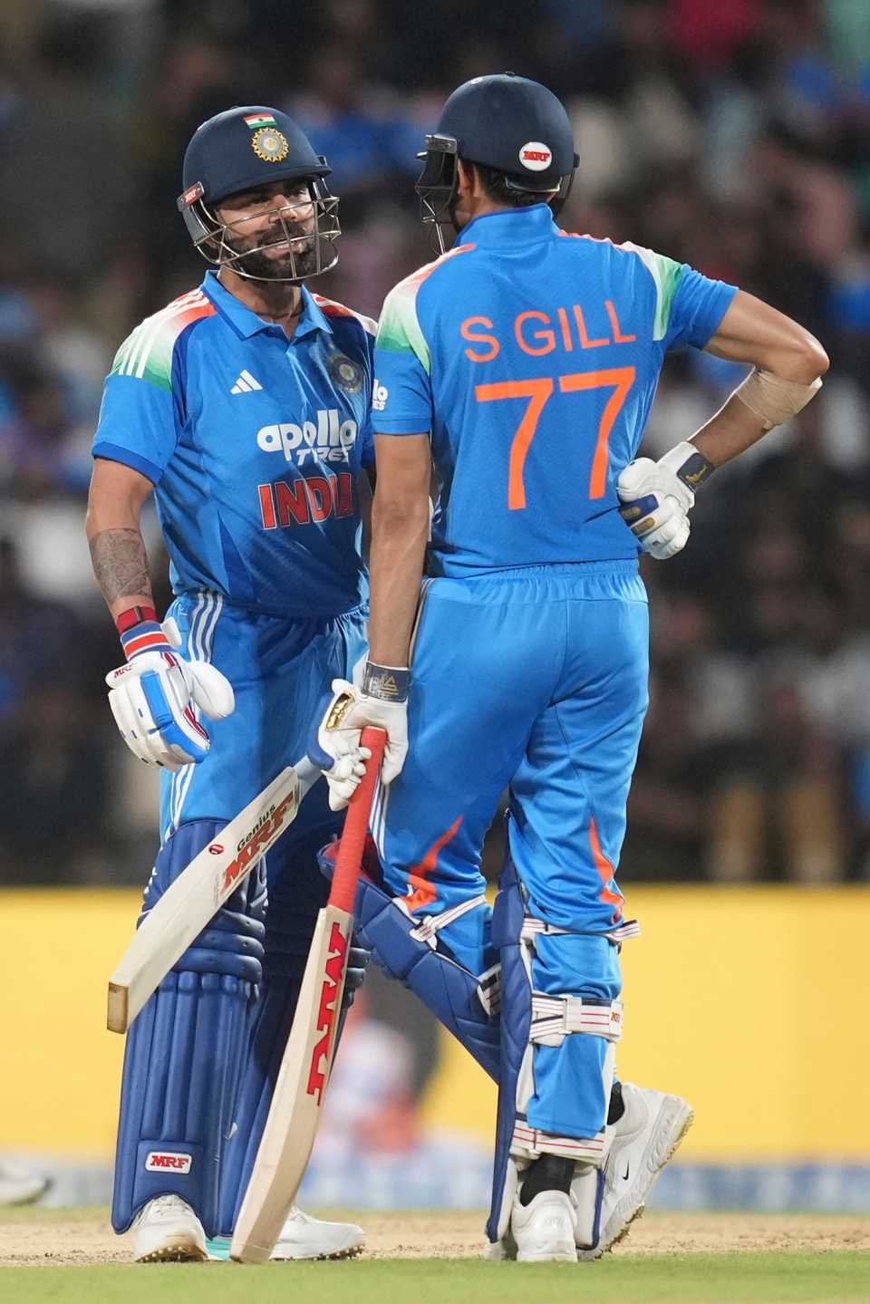 Virat Kohli chats with Shubman Gill between overs, India vs West Indies, 1st ODI, Thiruvananthapuram, September 27, 2026
