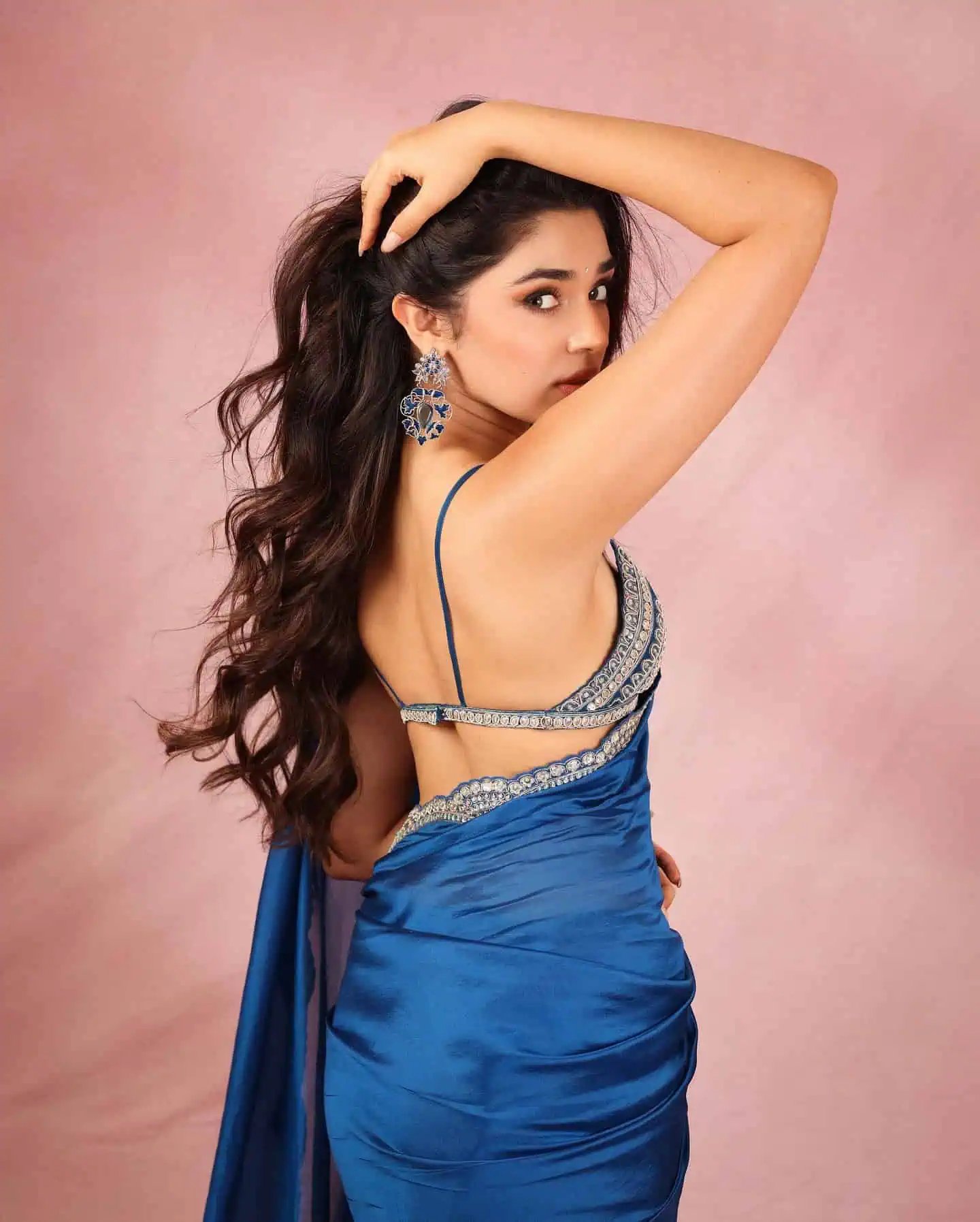 Krithi Shetty Shines Bright in Sleeveless Blouse -